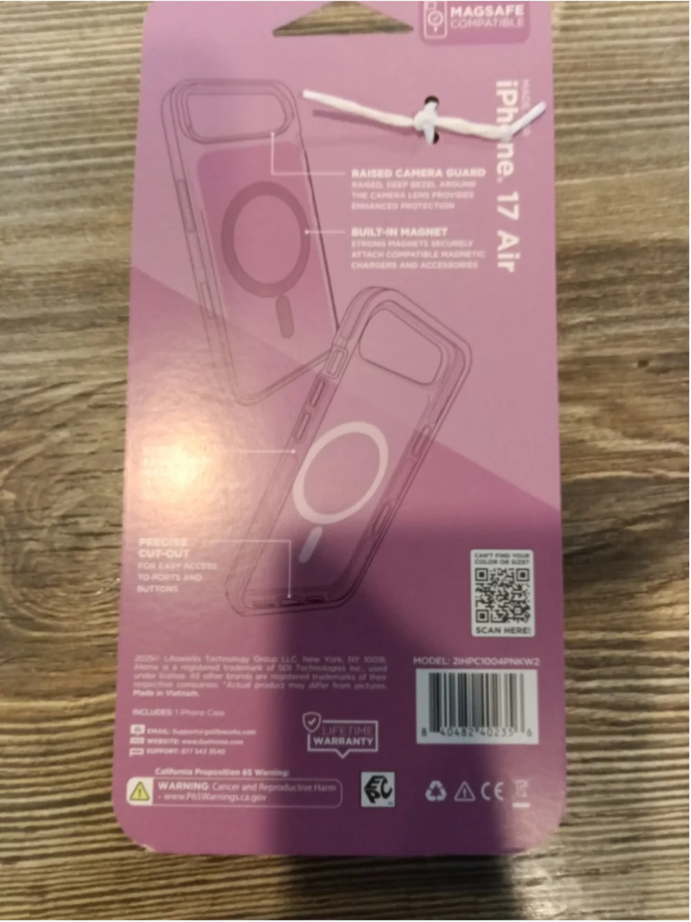 iPhone 17 Air Case MagSafe - Velocase Glossy Pink. New.